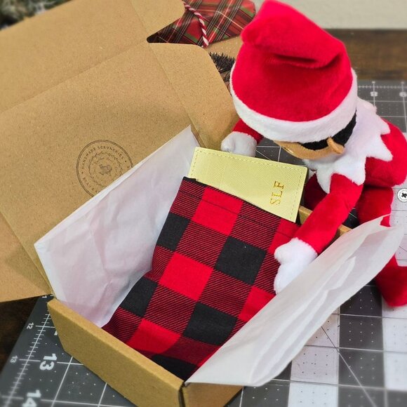 Beige Saffiano Leather Card Wallet, Monogram Christmas Gift - Picture 3 of 4